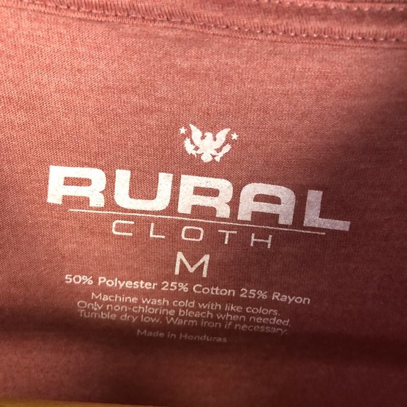 Rural Cloth America We Grow Beer Dusty Red Graphic Tee Shirt Size Medium - Picture 4 of 4